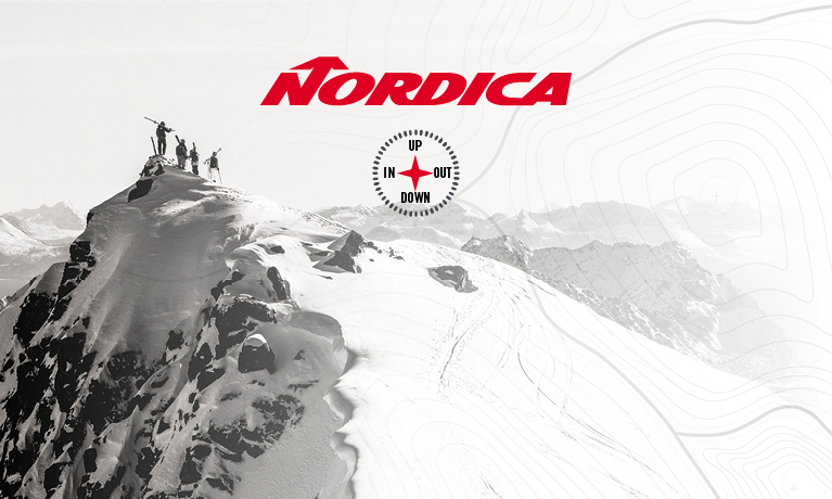 nordica ski logo and landscape